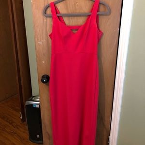 Hot Pink Nicole Miller Keyhole Gown